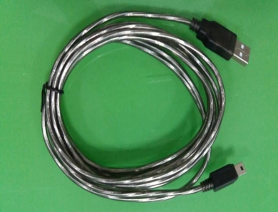 USB charger cable Transparent black